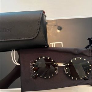 Valentino studded round sunglasses